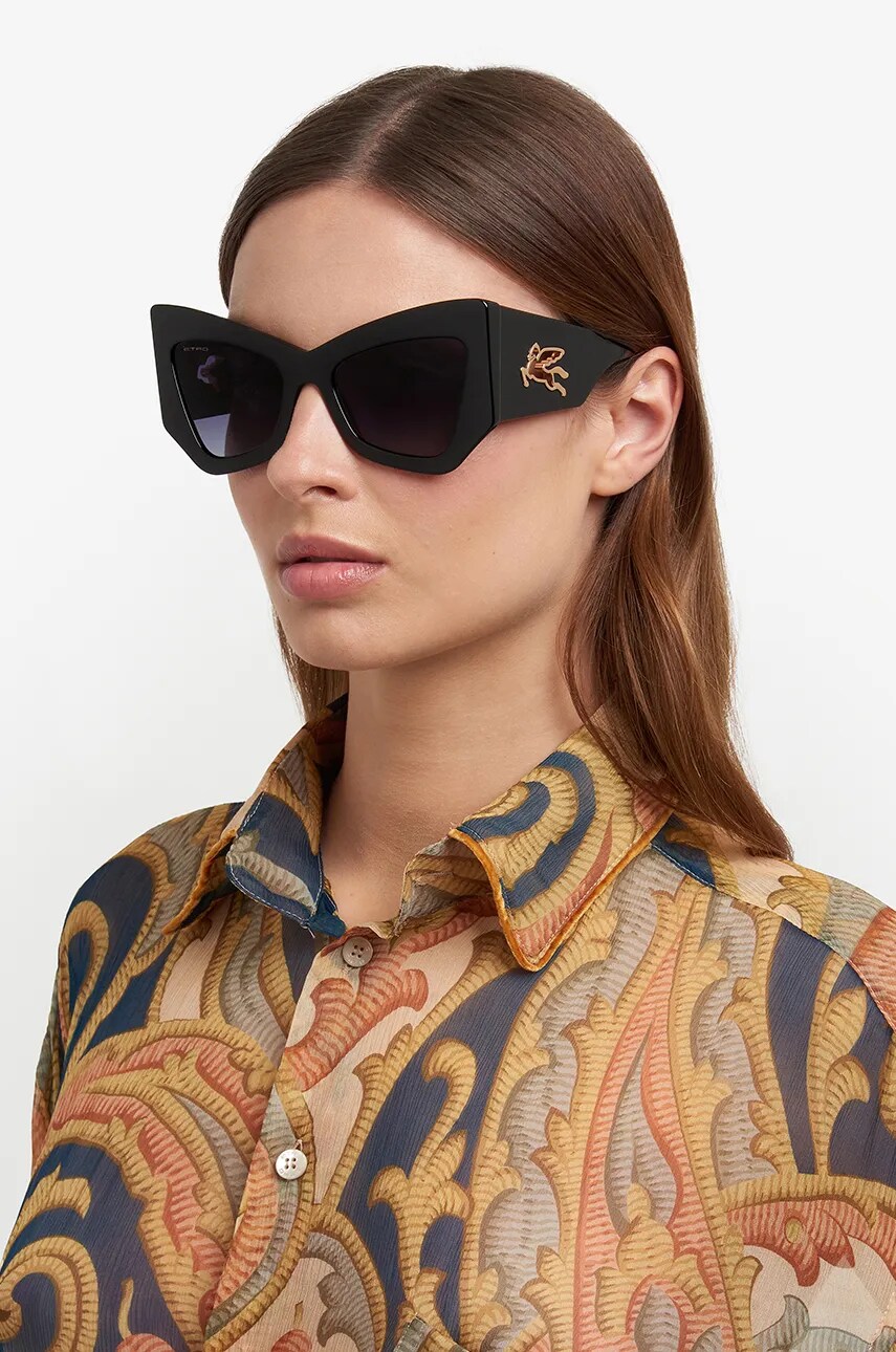 

Слънчеви очила Etro в черно ETROMANIA, Черен