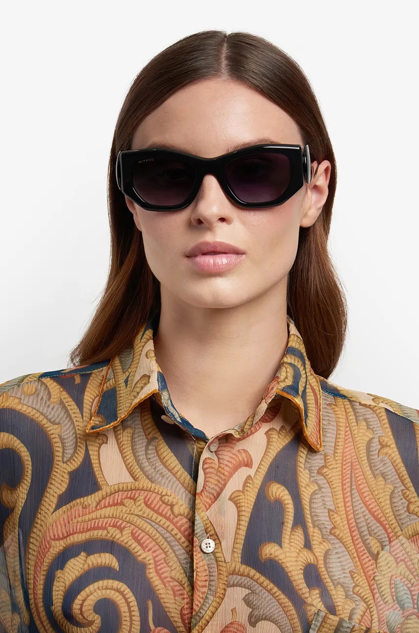 Γυαλιά ηλίου Etro χρώμα: μαύρο, ETROPAISLEY φωτογραφία