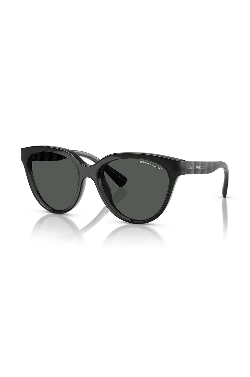 Armani Exchange ochelari de soare femei, culoarea negru, 0AX4148SU