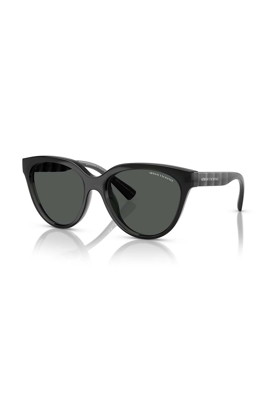 Armani Exchange ochelari de soare femei, culoarea negru, 0AX4148SU