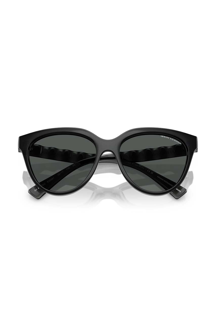 Сонцезахисні окуляри Armani Exchange жіночі колір чорний 0AX4148SU 