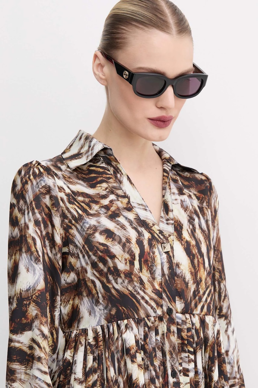 Gucci ochelari de soare femei, culoarea violet, GG1667SK