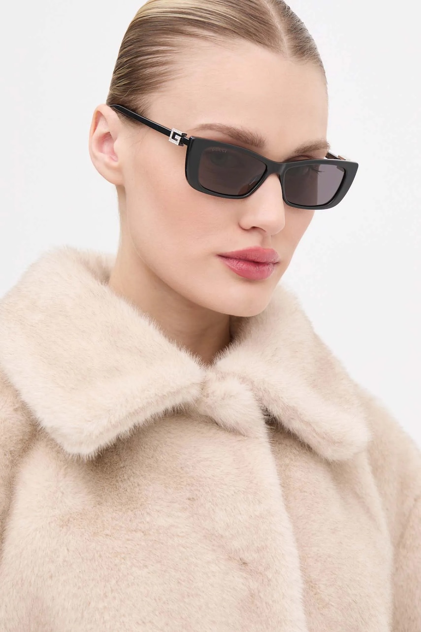 Sluneční brýle Gucci dámské, černá barva, GG1681S