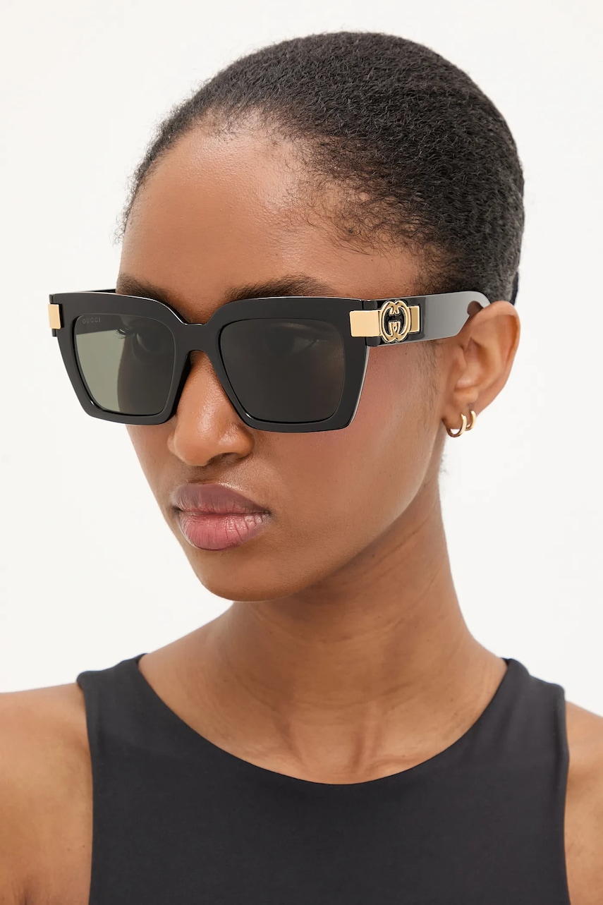 Gucci ochelari de soare femei, culoarea negru, GG1689S