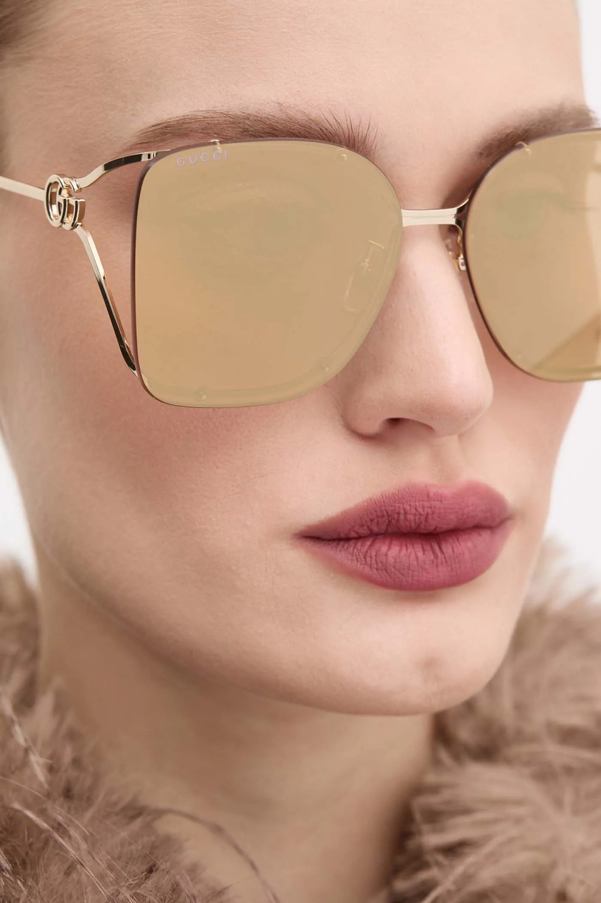 Сонцезахисні окуляри Gucci жіночі колір золотий GG1713SA 