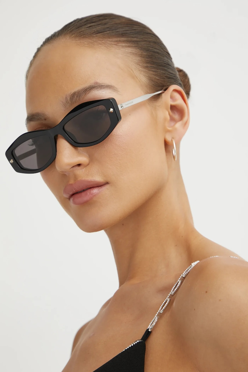 Alexander McQueen ochelari de soare femei, culoarea negru, AM0482S Alexander McQueen ochelari de soare femei, culoarea negru, AM0482S