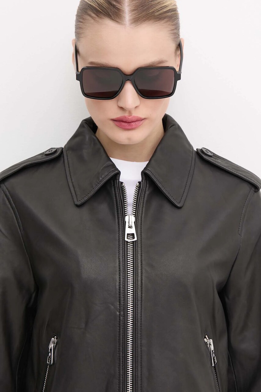 Bottega Veneta ochelari de soare femei, culoarea negru, BV1317SK