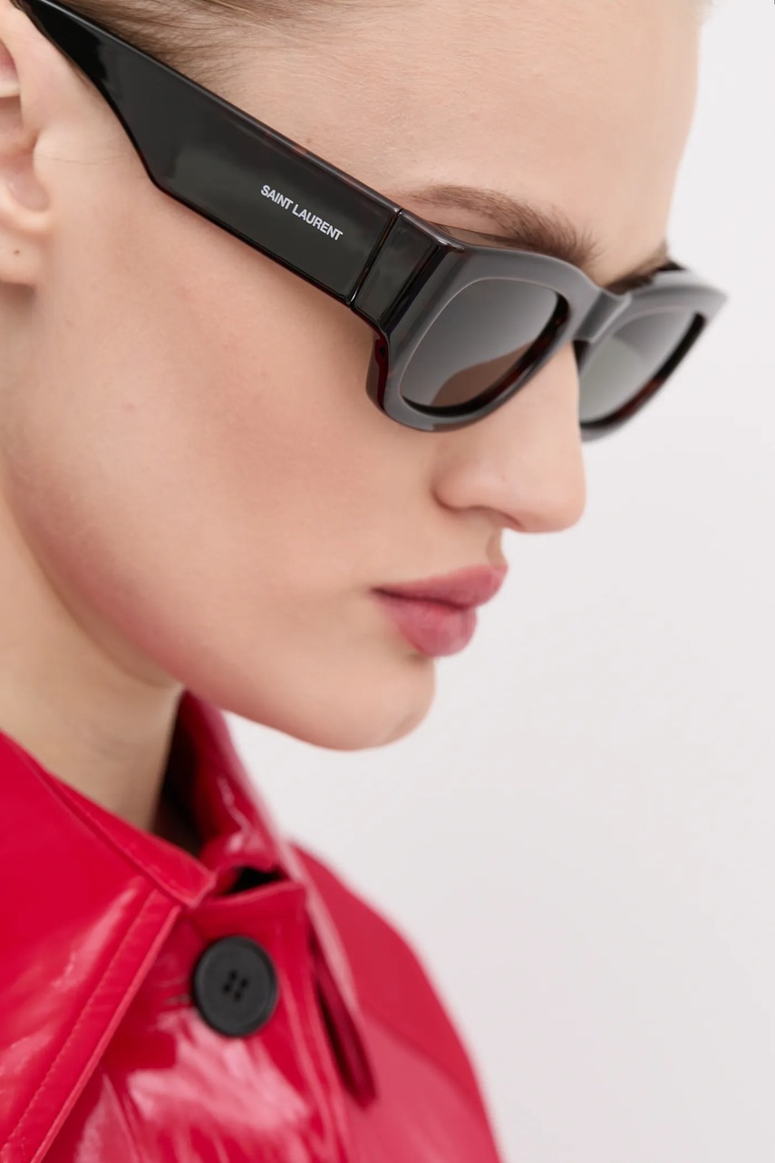 Γυαλιά ηλίου Saint Laurent χρώμα: καφέ, SL 713 φωτογραφία