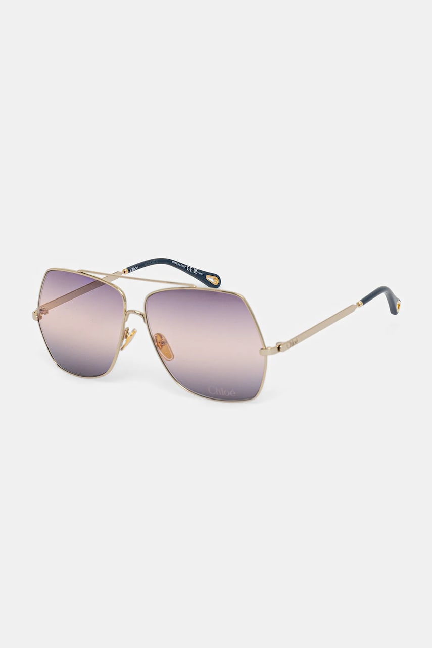 Chloé ochelari de soare culoarea auriu, CH0278S