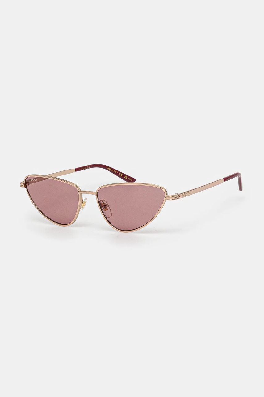 Gucci ochelari de soare femei, culoarea auriu, GG1879S