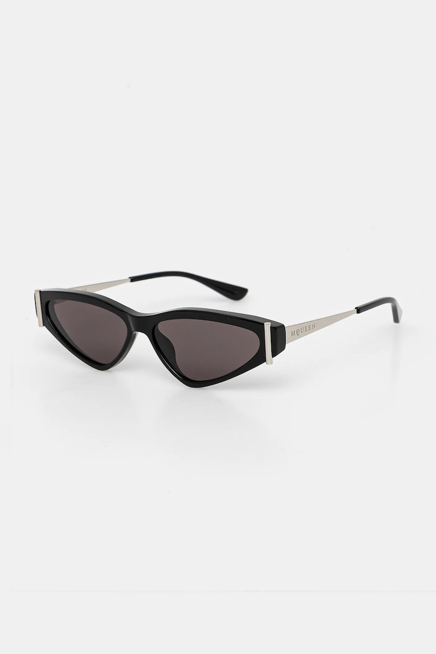 Alexander McQueen ochelari femei, culoarea negru, AM0493S