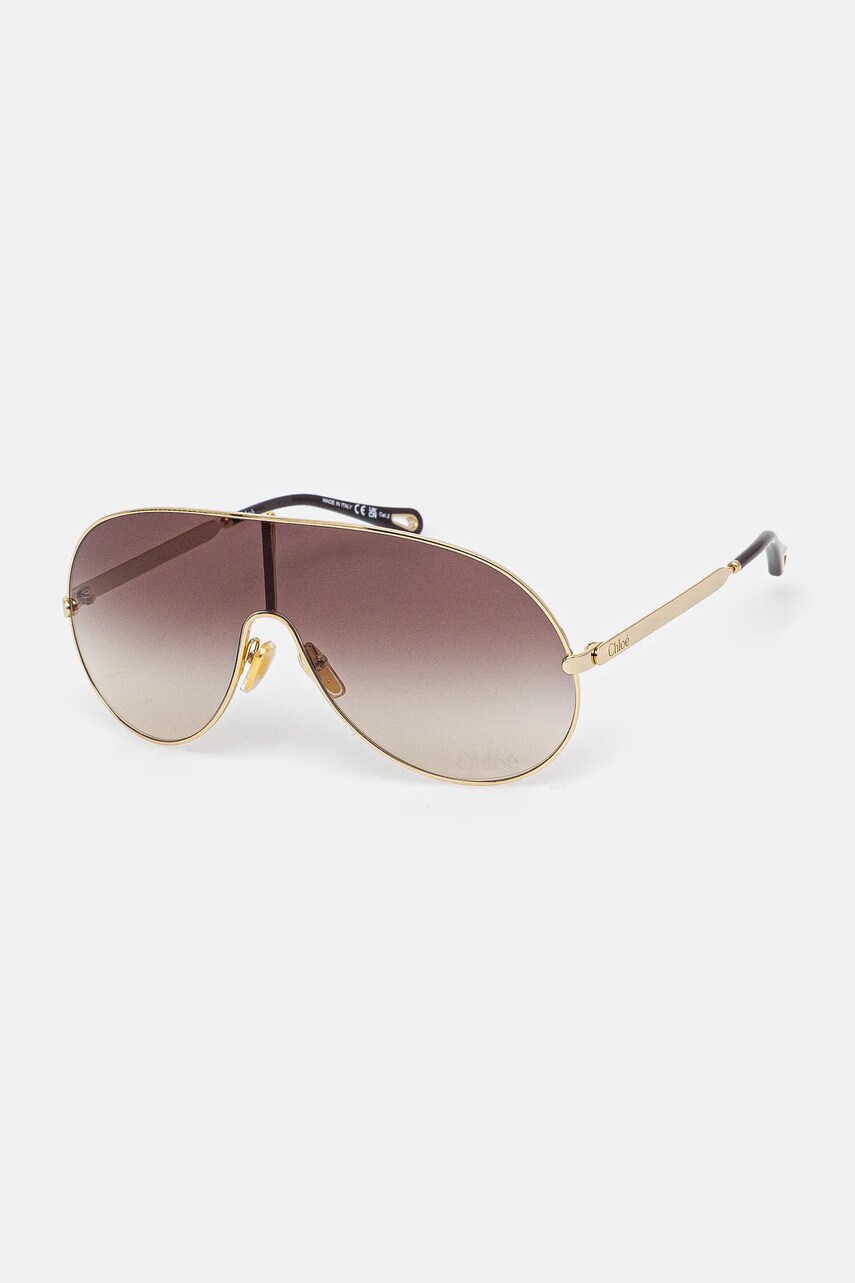 Chloé ochelari de soare femei, culoarea auriu, CH0283S
