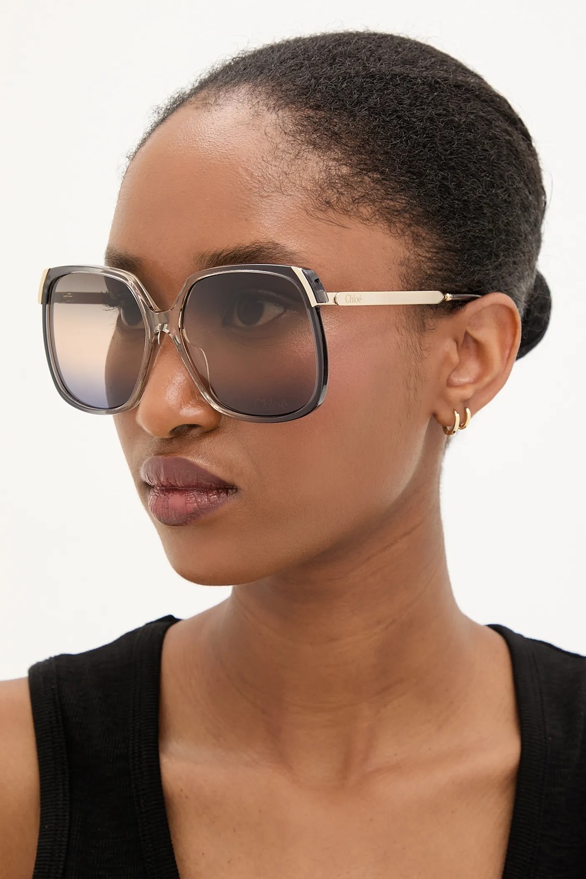 Chloé ochelari de soare culoarea auriu, CH0286S