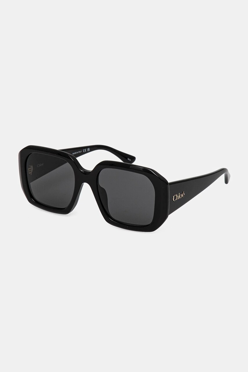 Chloé ochelari de soare femei, culoarea negru, CH0300S