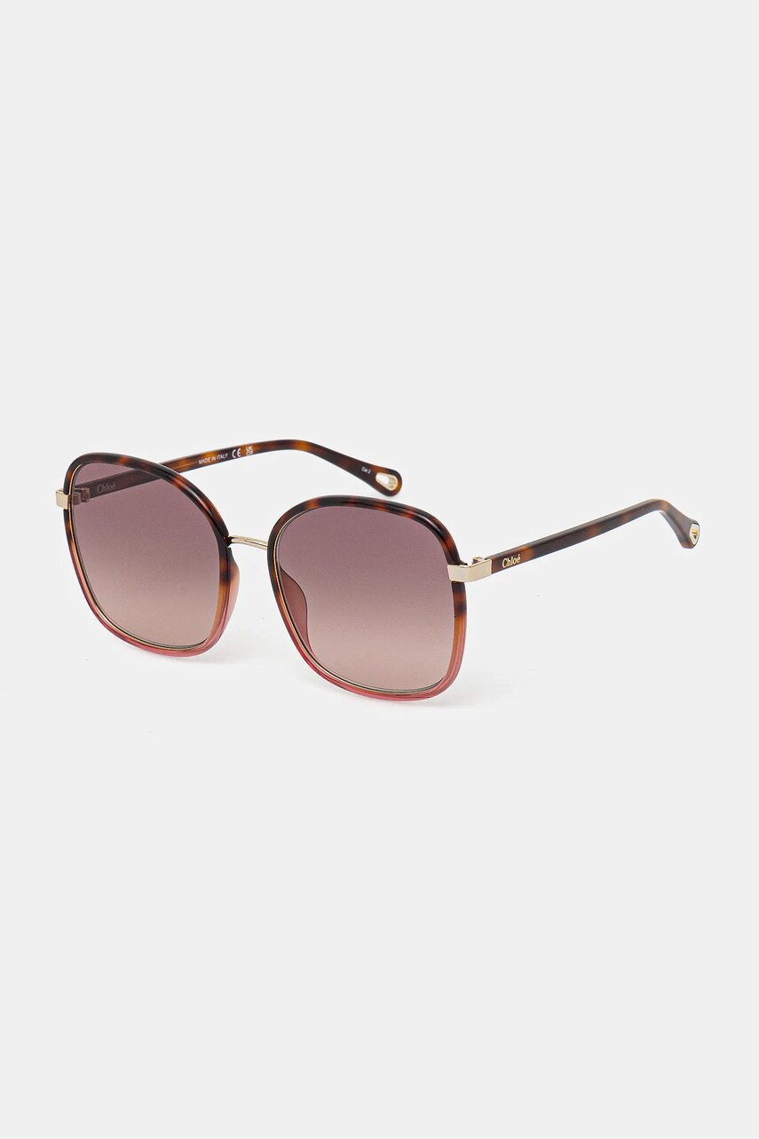 Chloé ochelari de soare femei, culoarea portocaliu, CH0031S