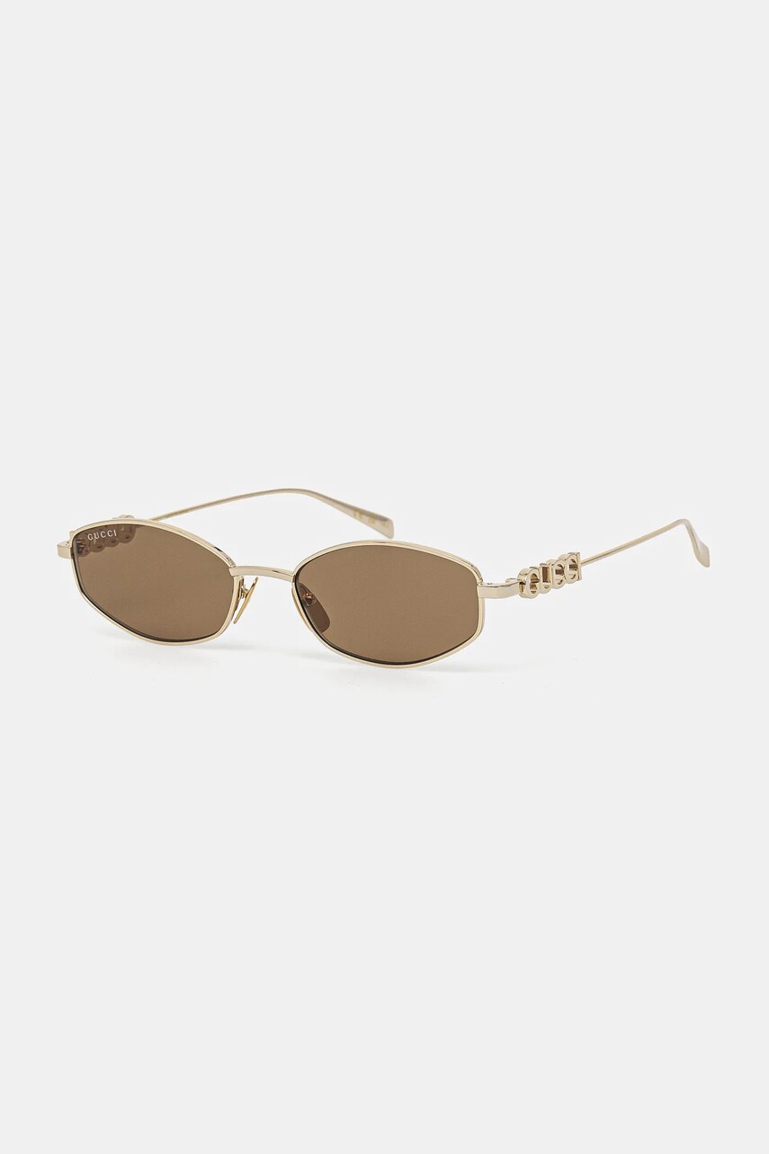 Gucci ochelari de soare femei, culoarea auriu, GG1802S
