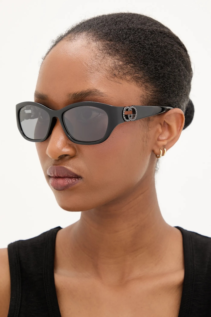 Gucci ochelari de soare femei, culoarea negru, GG1826SK