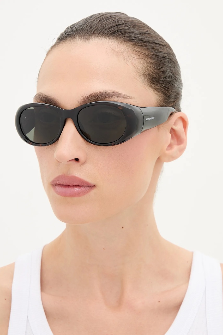 Saint Laurent ochelari de soare femei, culoarea portocaliu, SL 736