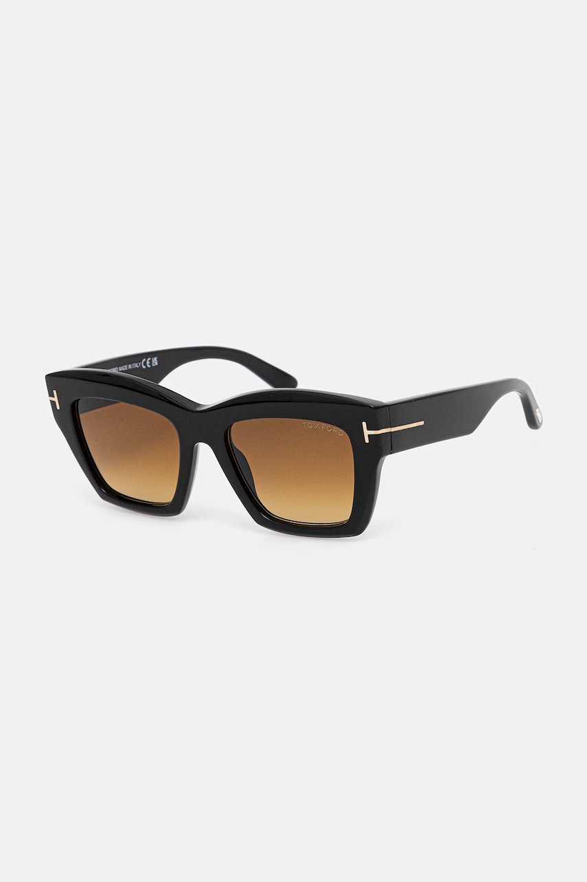 Levně Sluneční brýle Tom Ford Luna dámské, černá barva, FT1191_5201F