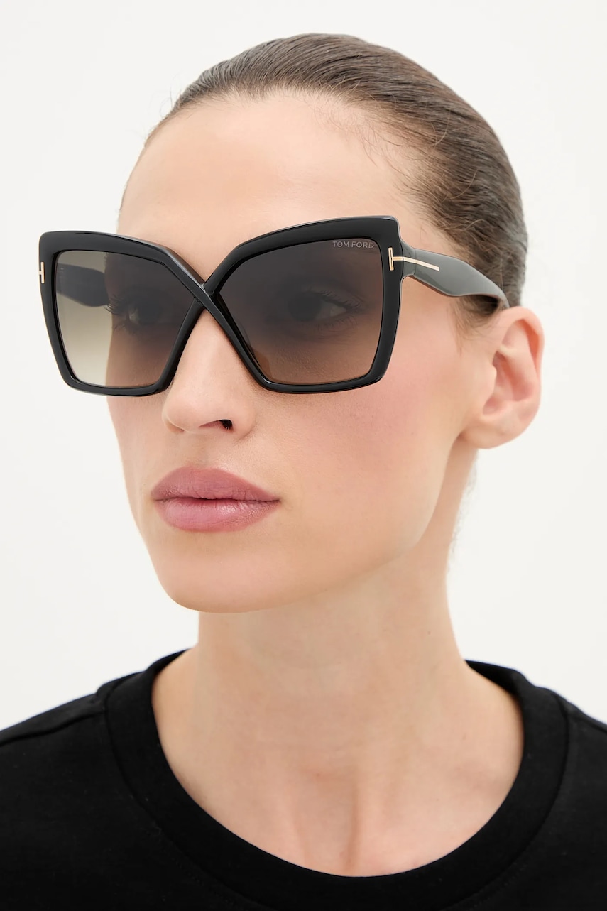 Tom Ford ochelari de soare femei, culoarea negru, FT1195_6301B