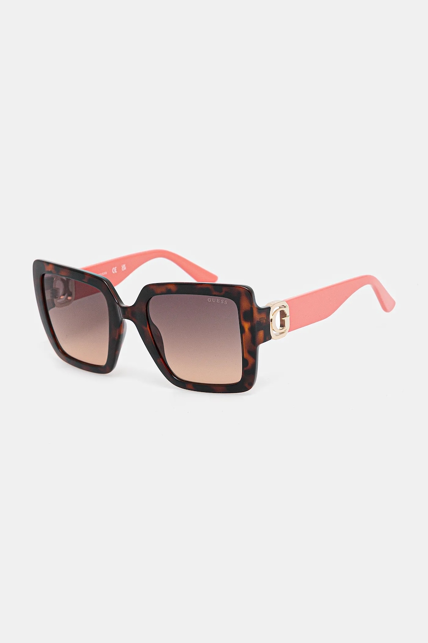 Guess okulary przeciwsłoneczne damskie kolor bordowy GU00103_5252F