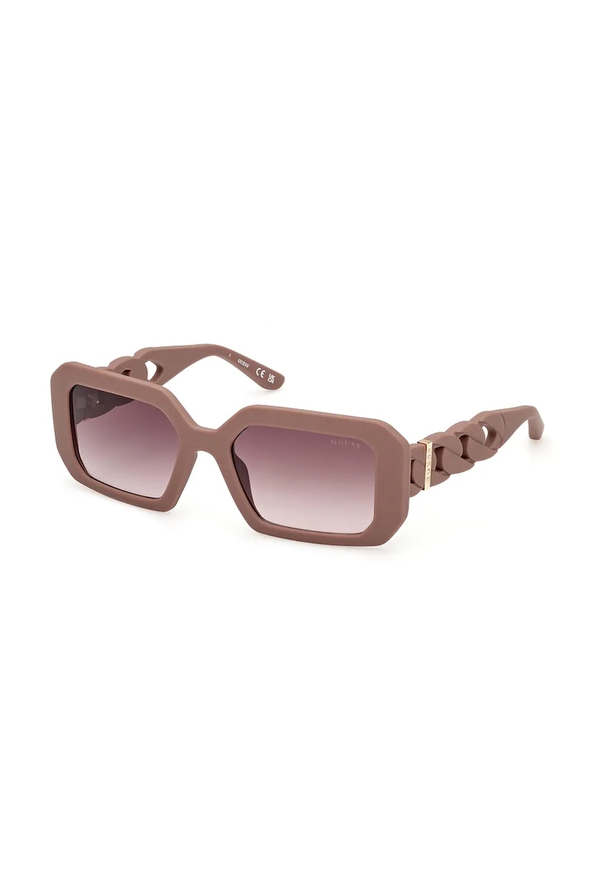 Guess okulary przeciwsłoneczne damskie kolor beżowy GU00110_5458F