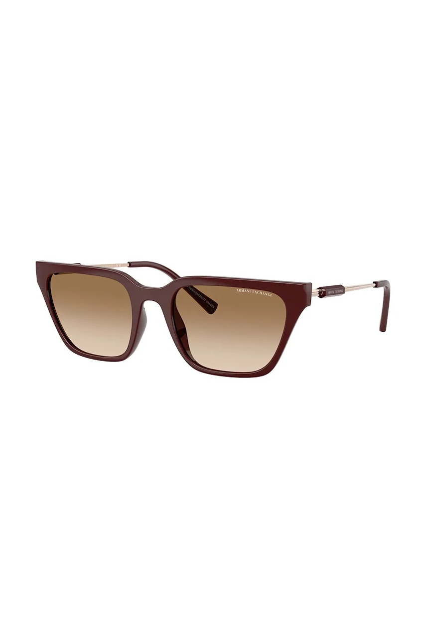 Armani Exchange ochelari de soare femei, culoarea bordo, 0AX4158S