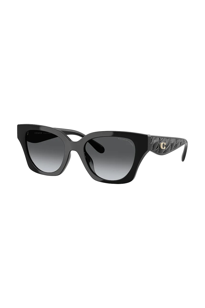 Coach ochelari de soare femei, culoarea negru, 0HC8418U
