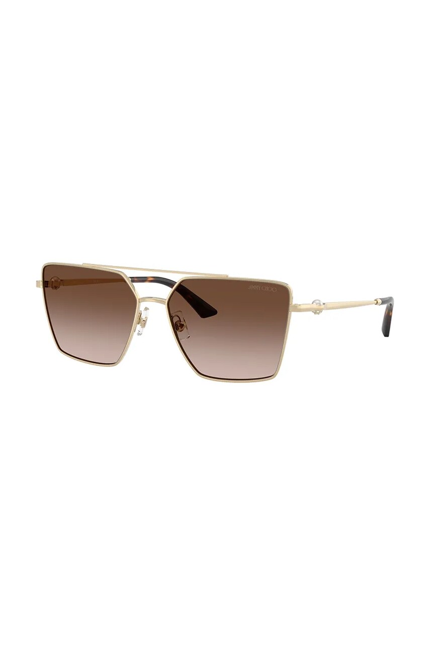 Jimmy Choo ochelari de soare femei, culoarea galben, 0JC4016HB