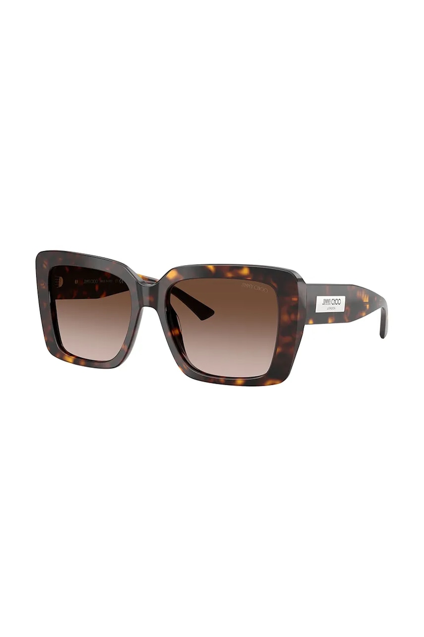 Jimmy Choo ochelari de soare femei, culoarea maro, 0JC5042