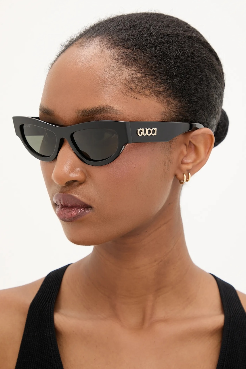 Gucci ochelari de soare culoarea negru, GG1834S