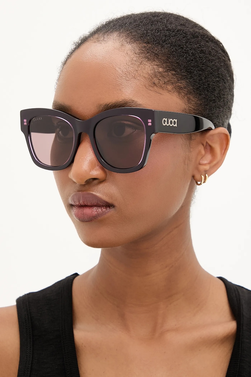 Gucci ochelari de soare culoarea negru, GG1789S