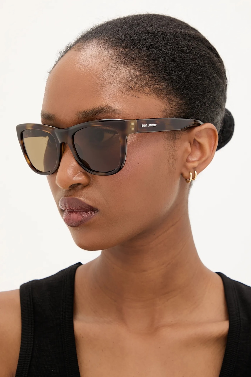 Saint Laurent ochelari de soare culoarea verde, SL 816