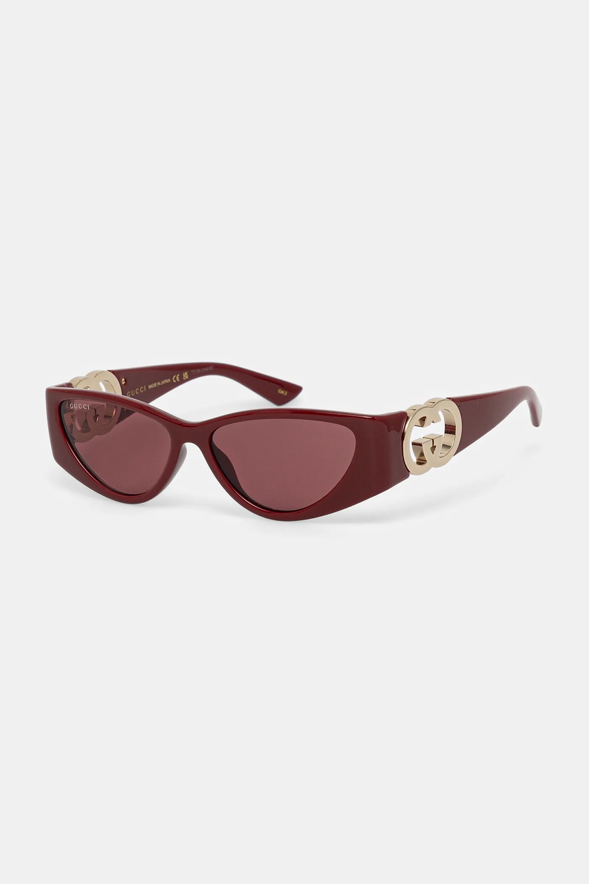 Gucci ochelari de soare culoarea bordo, GG1824S
