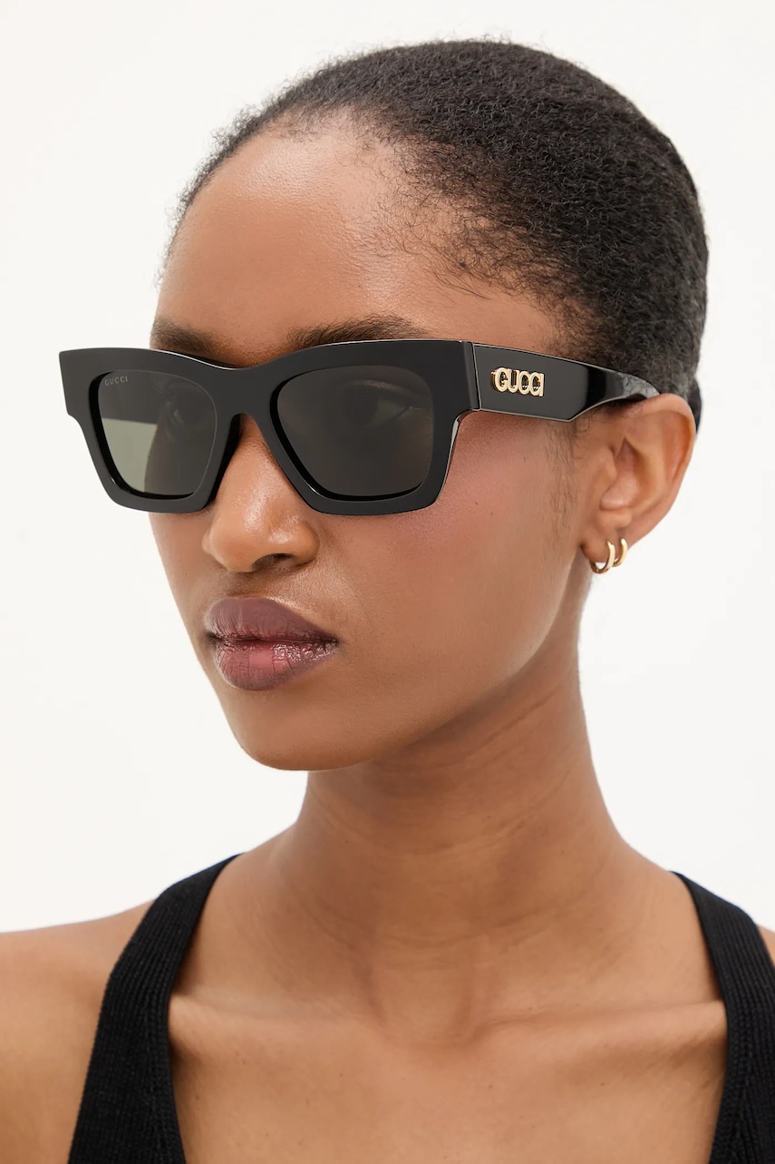 Gucci ochelari de soare culoarea negru, GG1835S