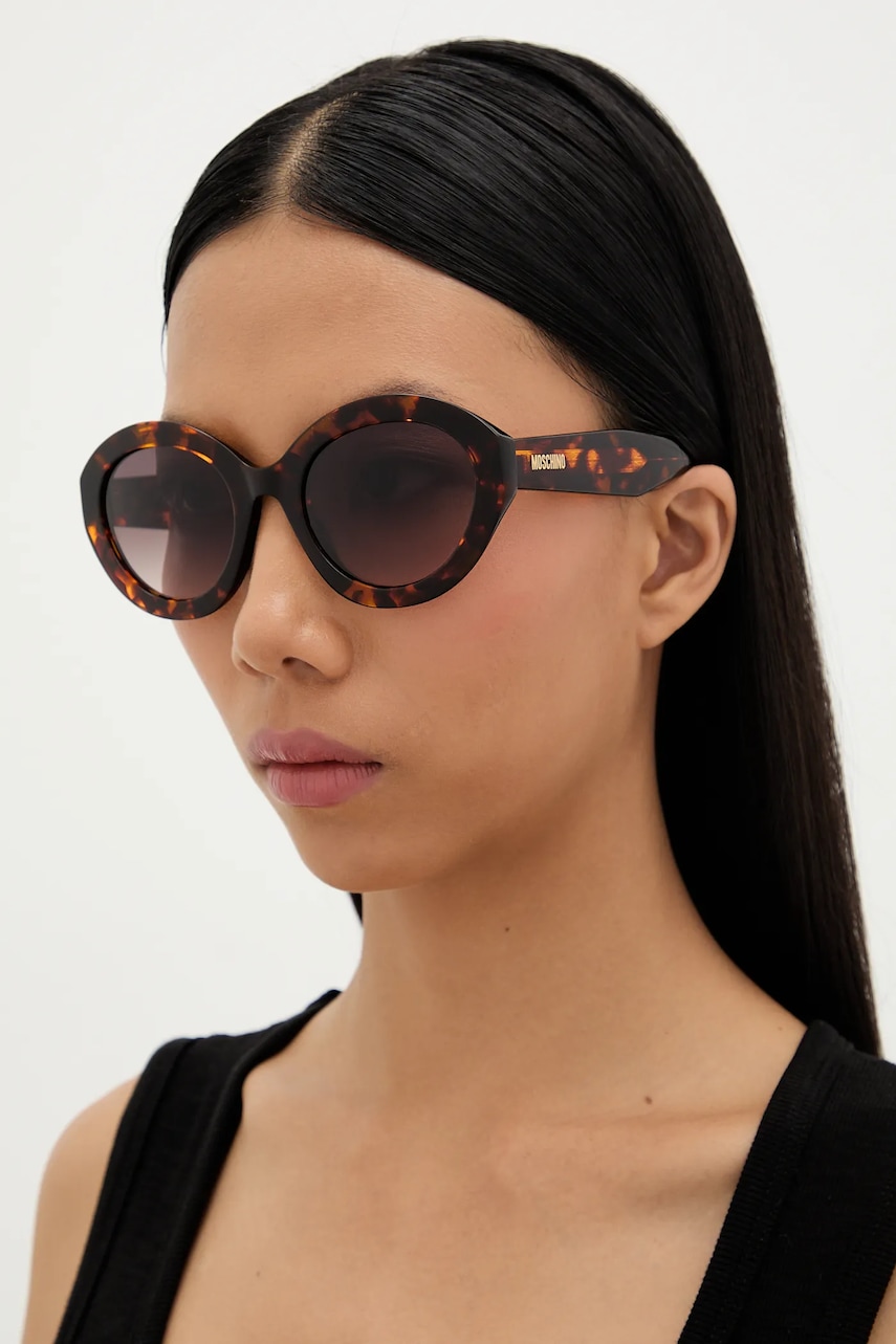 Moschino ochelari de soare culoarea maro, MOS200/S - 0 | YEO