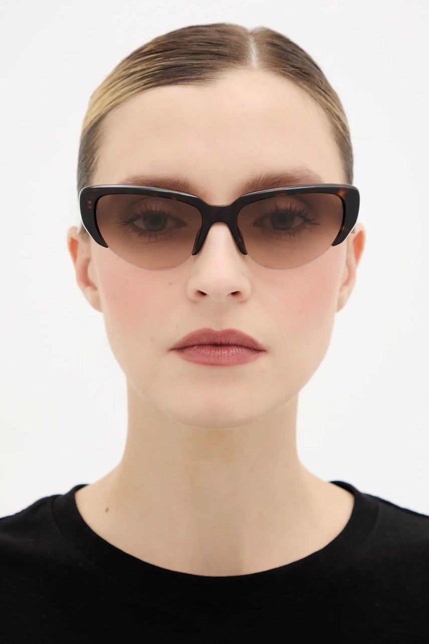 Γυαλιά ηλίου Alexander McQueen χρώμα: καφέ, AM0533S φωτογραφία