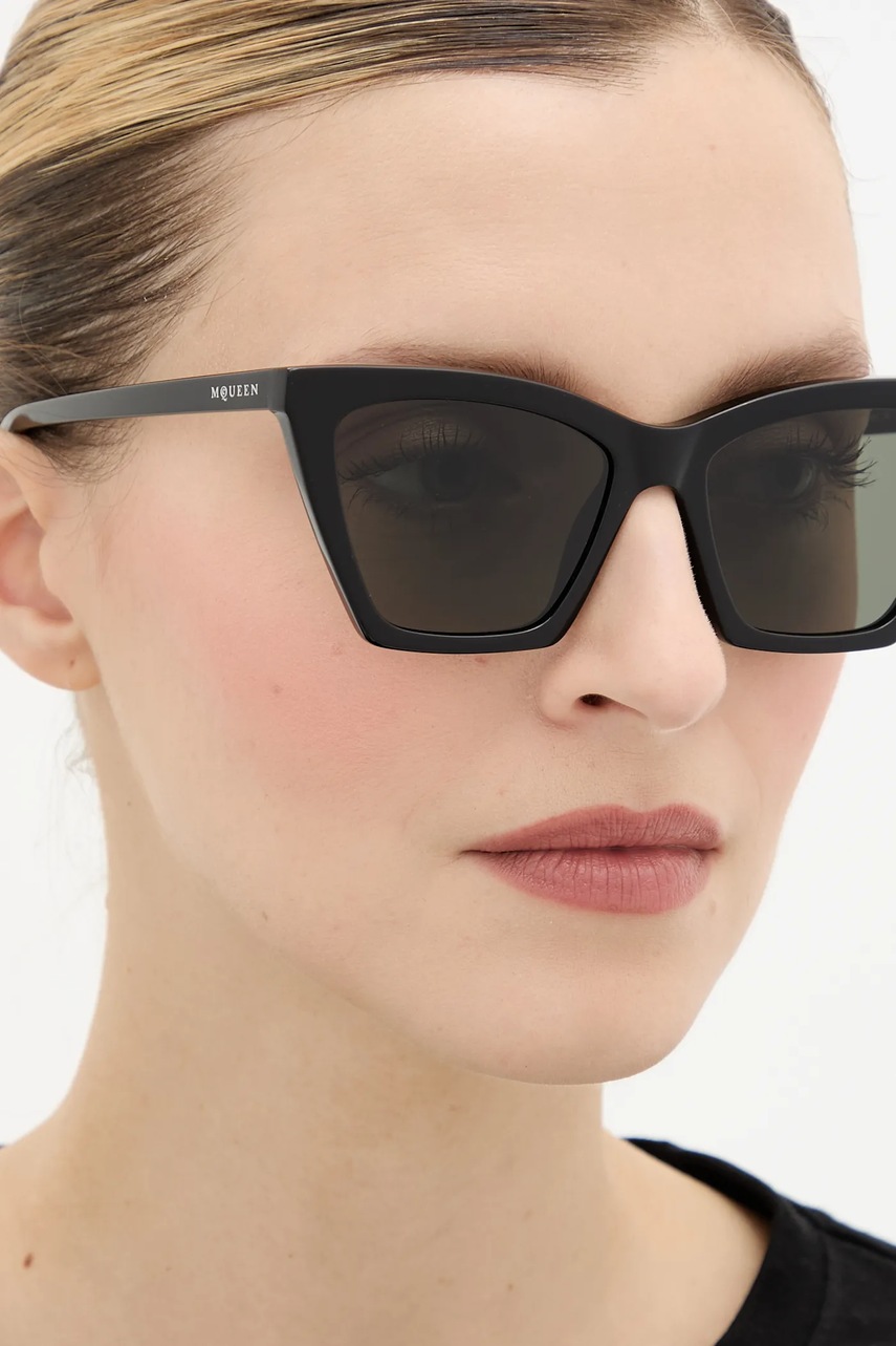 Γυαλιά ηλίου Alexander McQueen χρώμα: μαύρο, AM0536S φωτογραφία