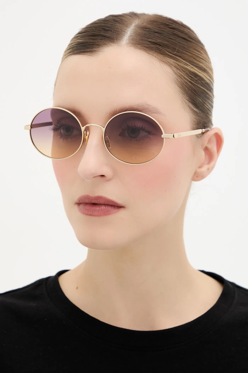 Chloé ochelari de soare culoarea auriu, CH0326S