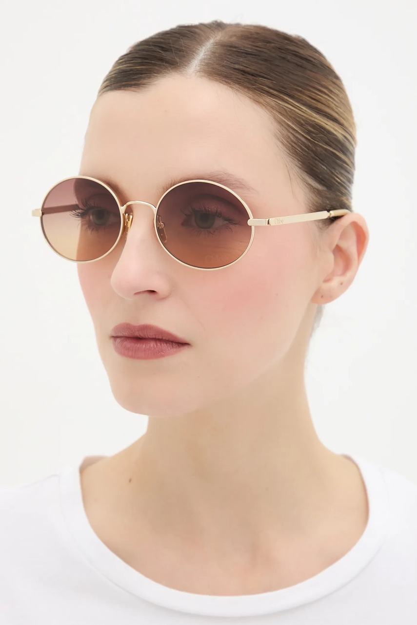 Chloé ochelari de soare culoarea auriu, CH0326S