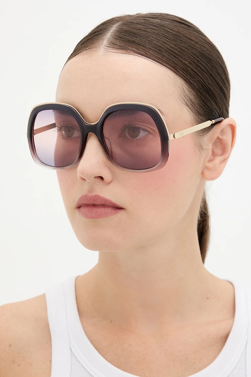Chloé ochelari de soare culoarea bordo, CH0327S