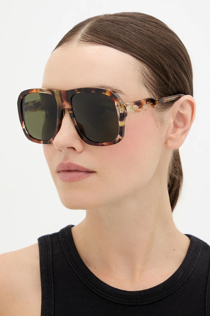 Chloé ochelari de soare culoarea maro, CH0331S