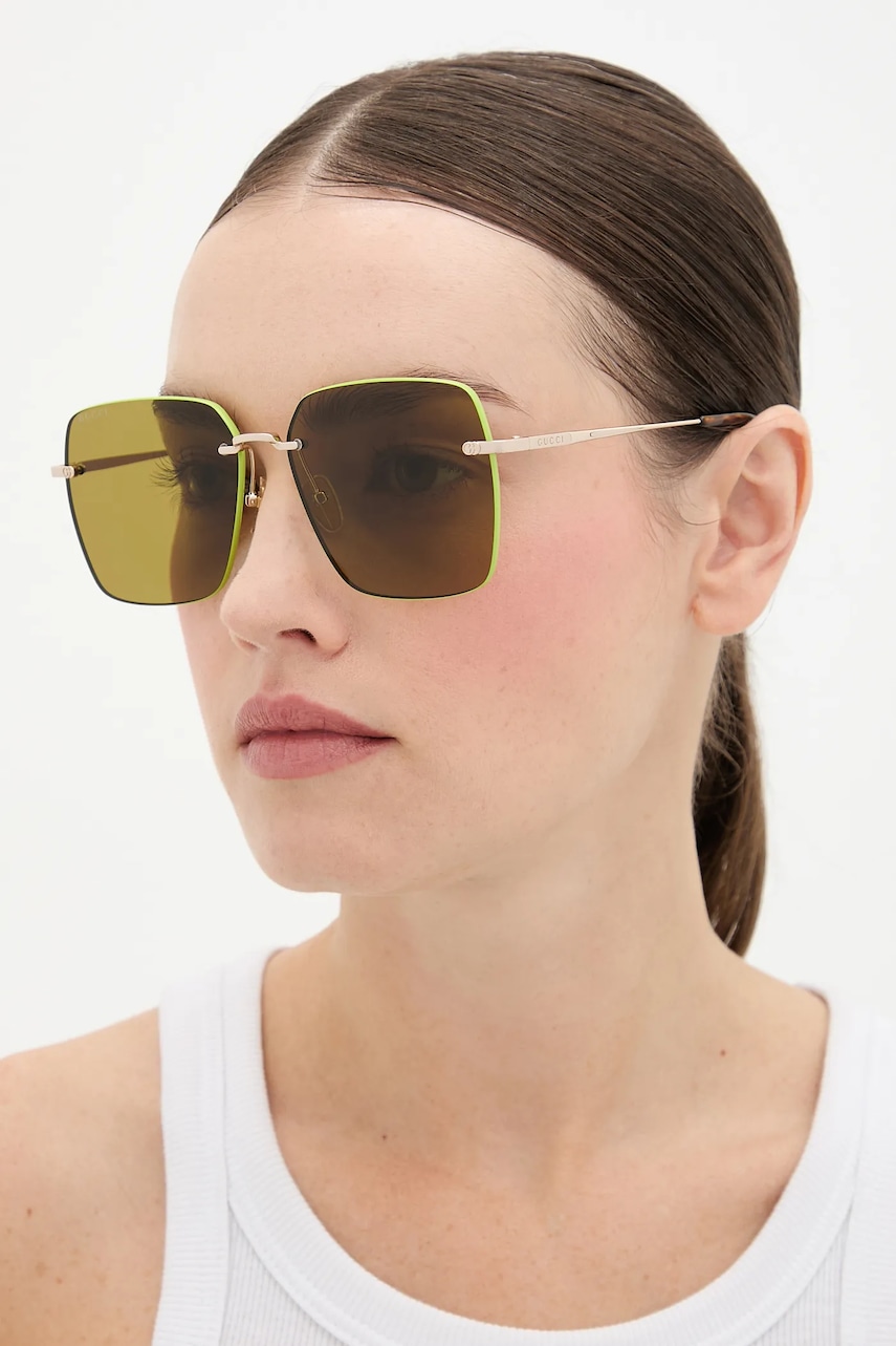 Gucci ochelari de soare culoarea auriu, GG1955SA