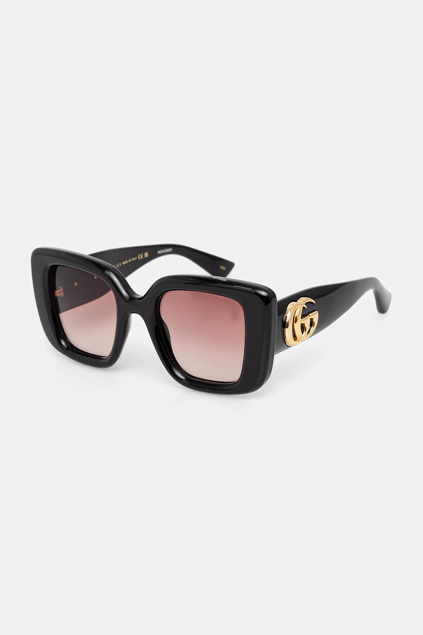 Levně Sluneční brýle Gucci dámské, černá barva, GG1975S
