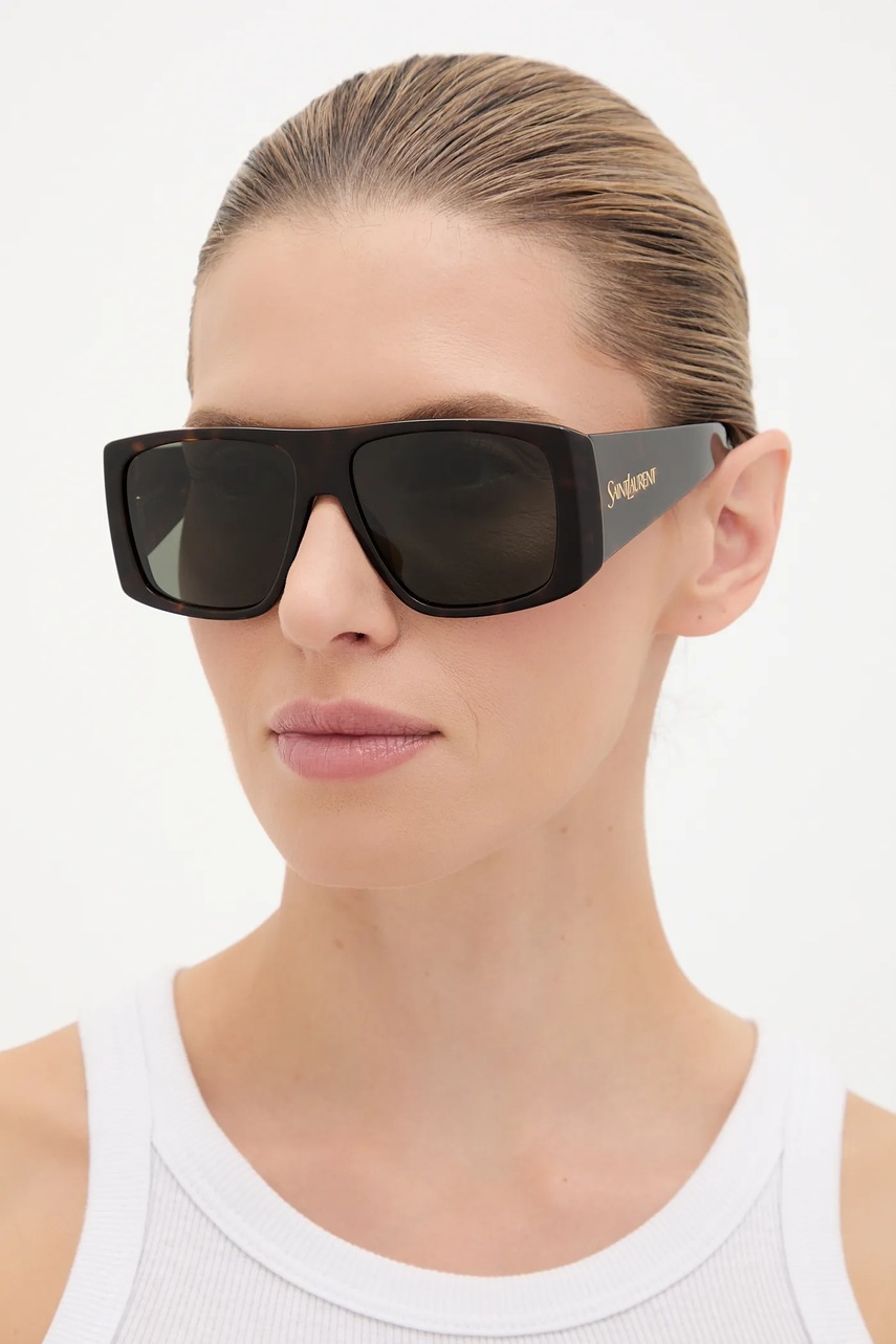 Saint Laurent ochelari de soare culoarea maro, SL 832