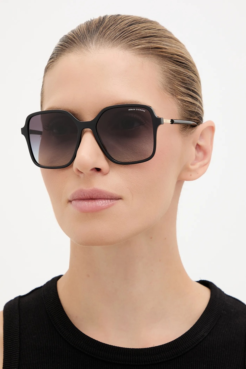 Armani Exchange ochelari de soare culoarea negru, 0AX4163S