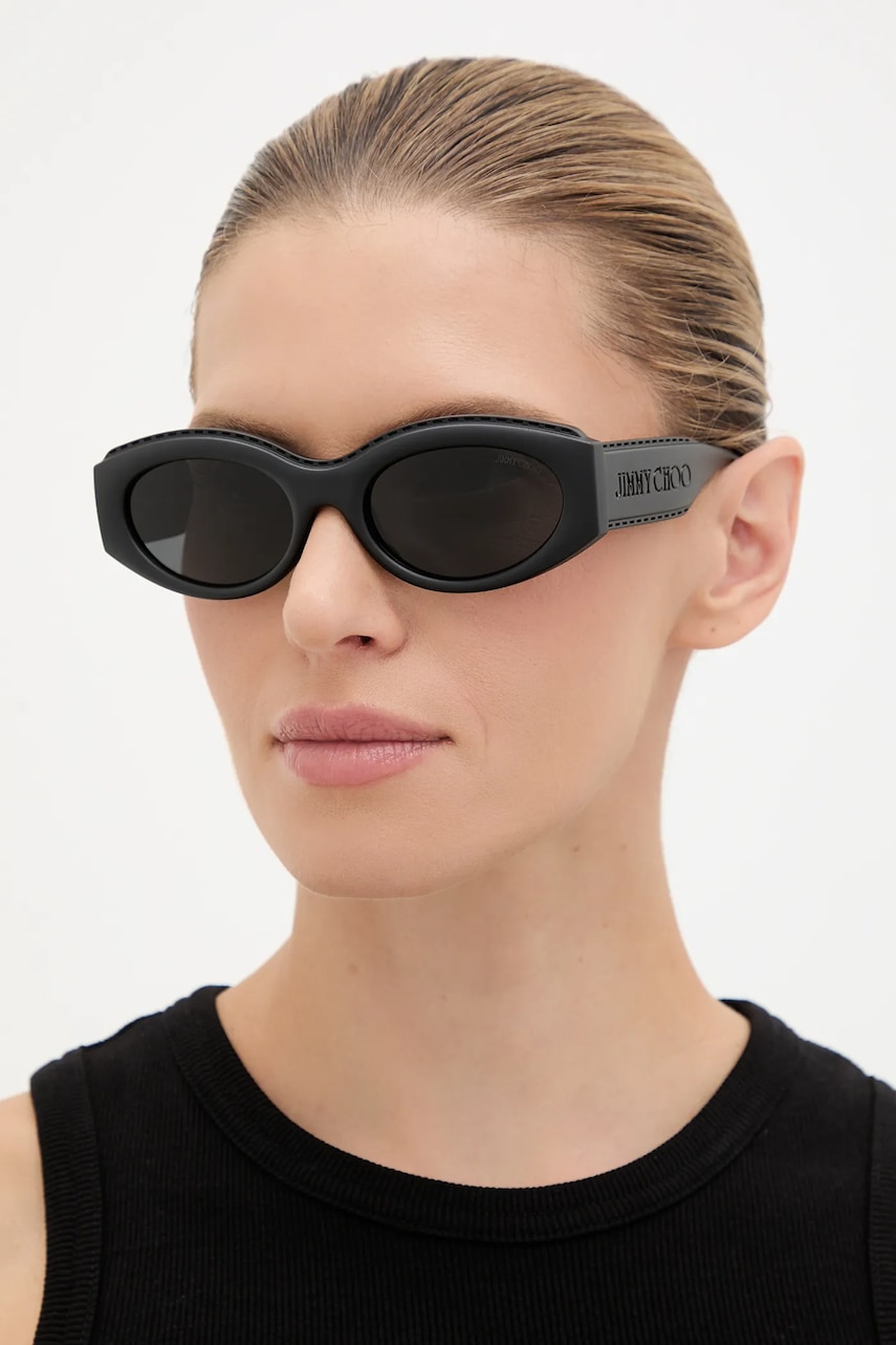 Jimmy Choo ochelari de soare culoarea negru, 0JC6002U