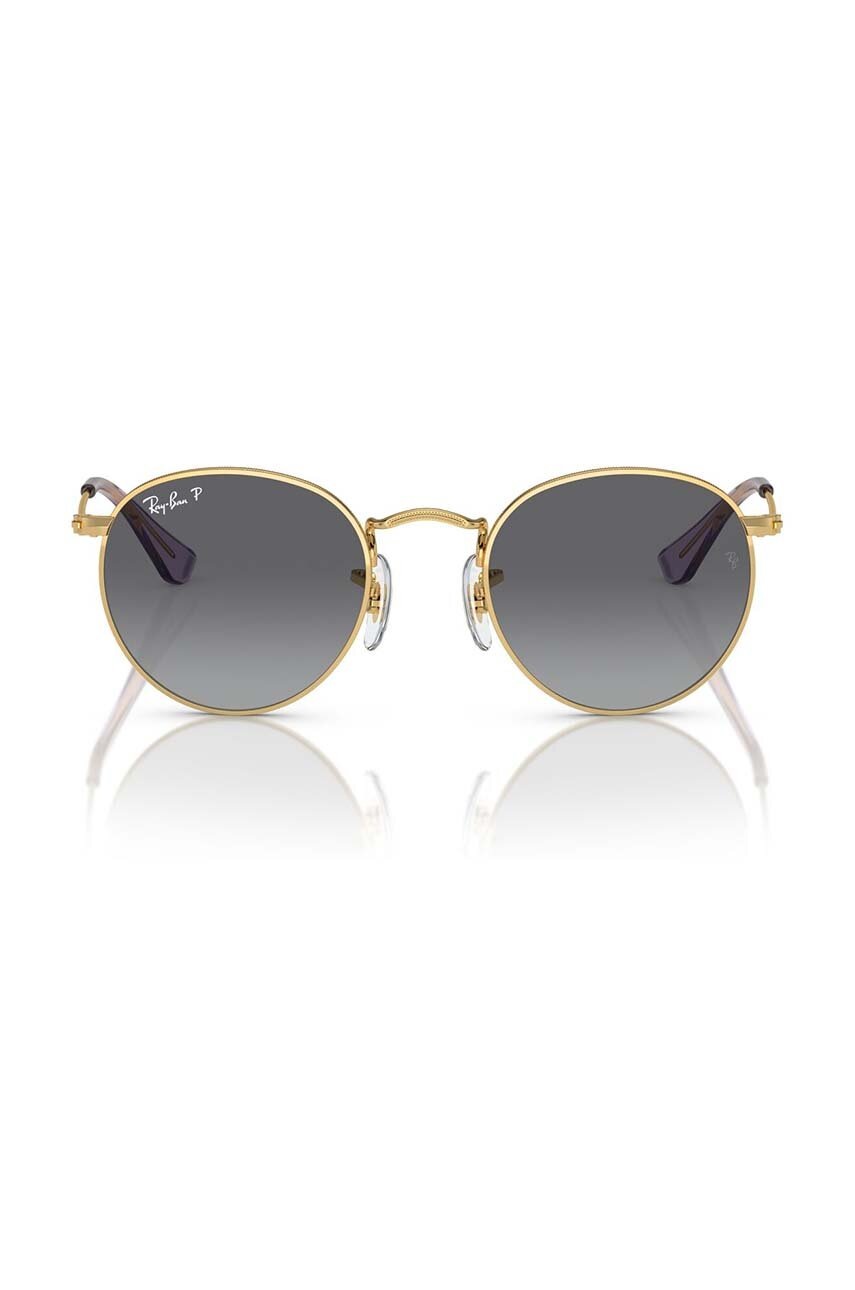 Детские солнцезащитные очки Ray-Ban JUNIOR ROUND цвет оранжевый 0RJ9547S