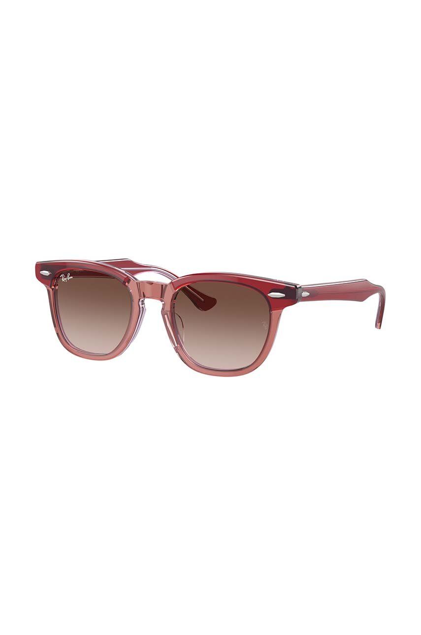 Ray-Ban ochelari de soare copii culoarea rosu, 0RJ9098S