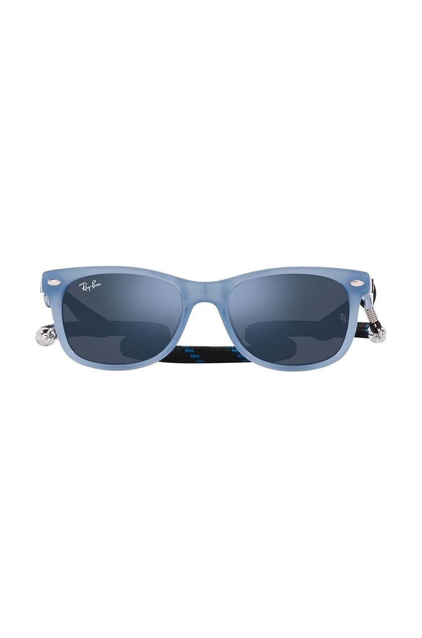 Детские солнцезащитные очки Ray-Ban Junior New Wayfarer цвет синий 0RJ9052S